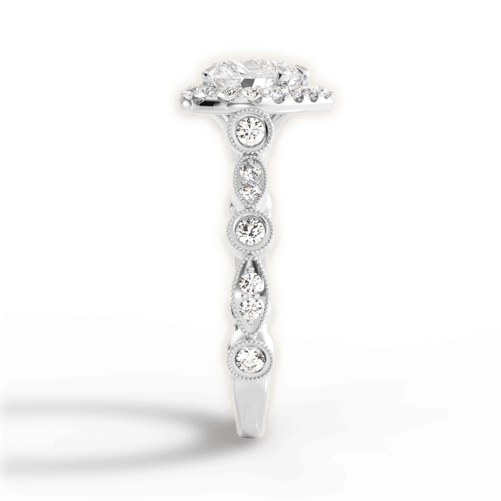 Irene Heart Cut Lab Grown Diamond 14Kt White Gold Engagement Ring - View 2