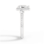 Julia Pear Cut Lab Grown Diamond 14Kt White Gold Engagement Ring - View 3
