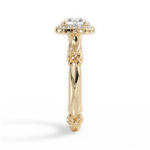 Erica Round Cut Lab Grown Diamond 18Kt Yellow Gold Engagement Ring - View 3
