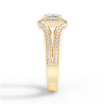 Mackenzie Asscher Cut Lab Grown Diamond 18Kt Yellow Gold Engagement Ring - View 3
