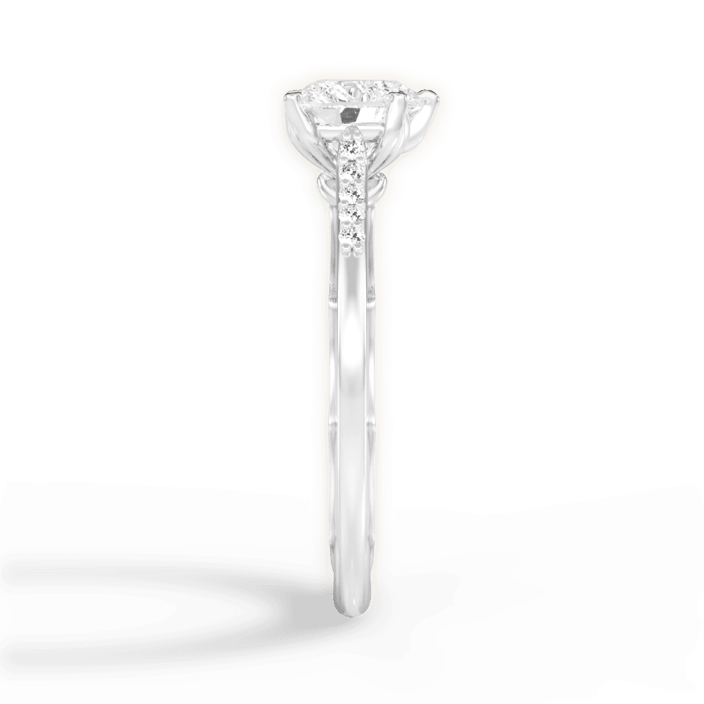 Christina Heart Cut Lab Grown Diamond 14Kt White Gold Engagement Ring - View 2