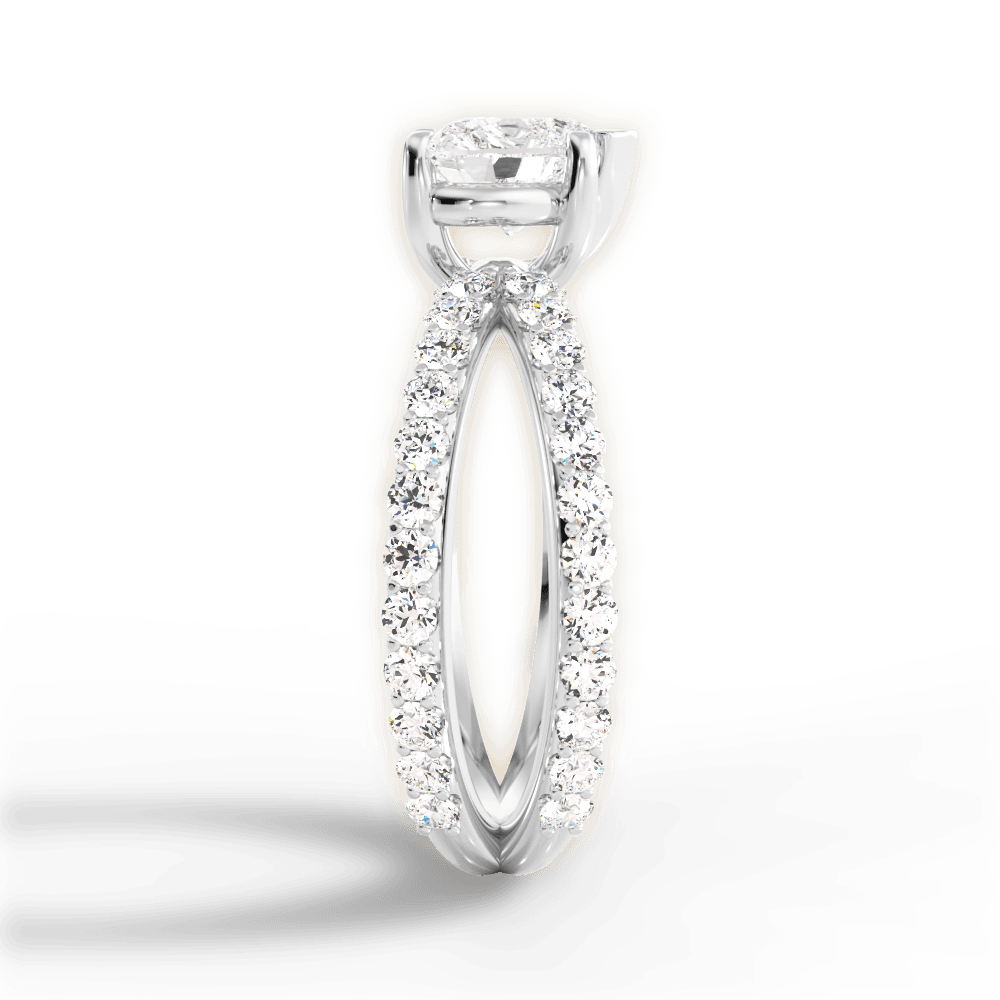 Lauren Heart Cut Lab Grown Diamond Platinum Engagement Ring - View 2