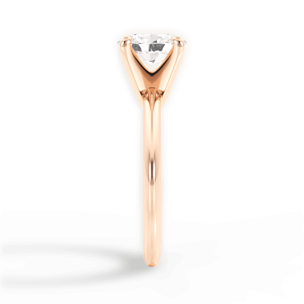 Casey Oval Cut Lab Grown Diamond 18Kt Rose Gold Engagement Ring - View 3