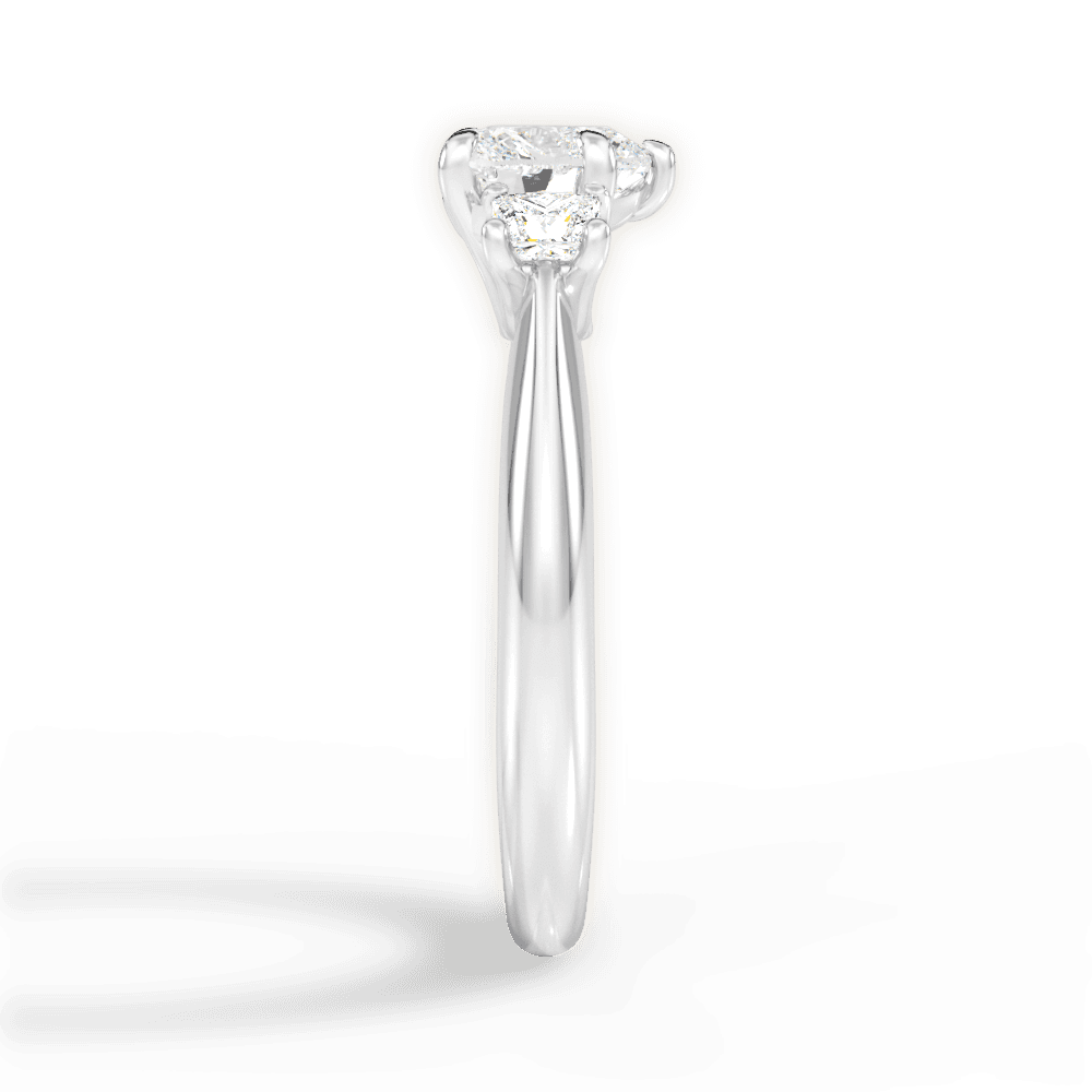 Dorothy Heart Cut Lab Grown Diamond 14Kt White Gold Engagement Ring - View 2