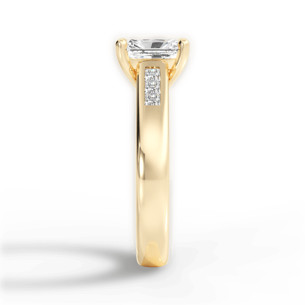Brittany Radiant Cut Lab Grown Diamond 18Kt Yellow Gold Engagement Ring - View 2