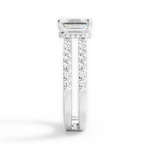 Christie Emerald Cut Lab Grown Diamond 14Kt White Gold Engagement Ring - View 3