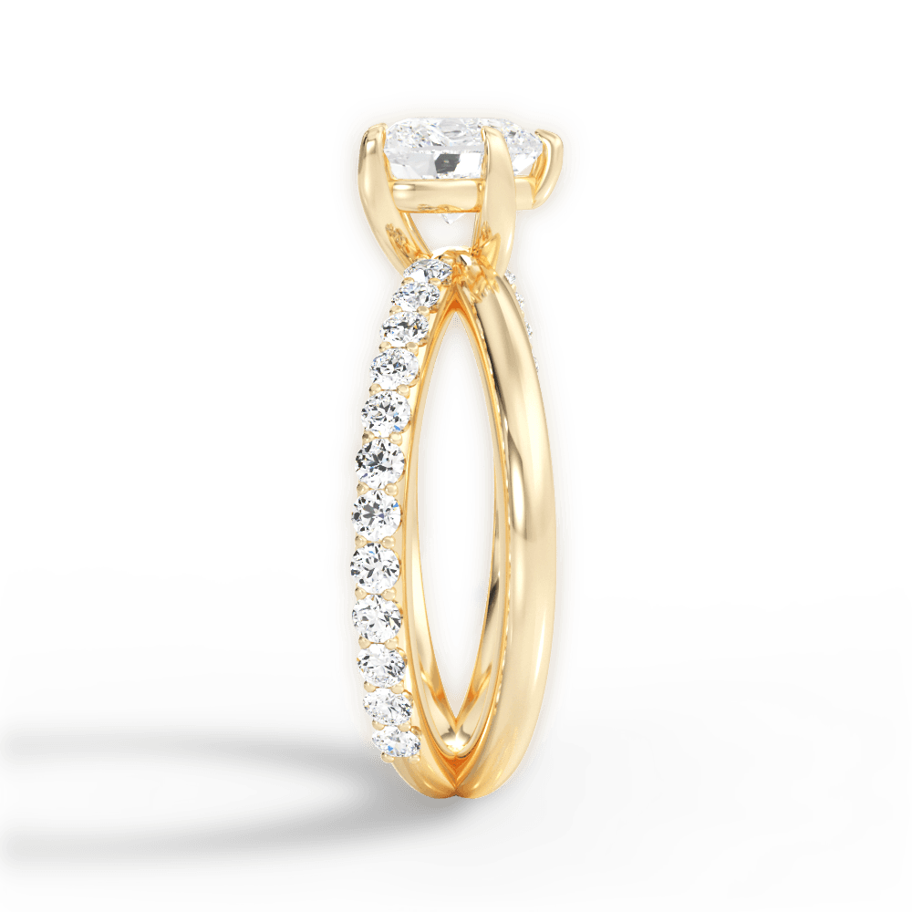 Jennifer Heart Cut Lab Grown Diamond 18Kt Yellow Gold Engagement Ring - View 3