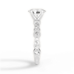 Edith Oval Cut Lab Grown Diamond 18Kt White Gold Engagement Ring - View 3