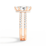 Christie Marquise Cut Lab Grown Diamond 18Kt Rose Gold Engagement Ring - View 3