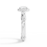 Erica Cushion Cut Lab Grown Diamond 18Kt White Gold Engagement Ring - View 3