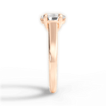 Ariana Oval Cut Lab Grown Diamond 18Kt Rose Gold Engagement Ring - View 4
