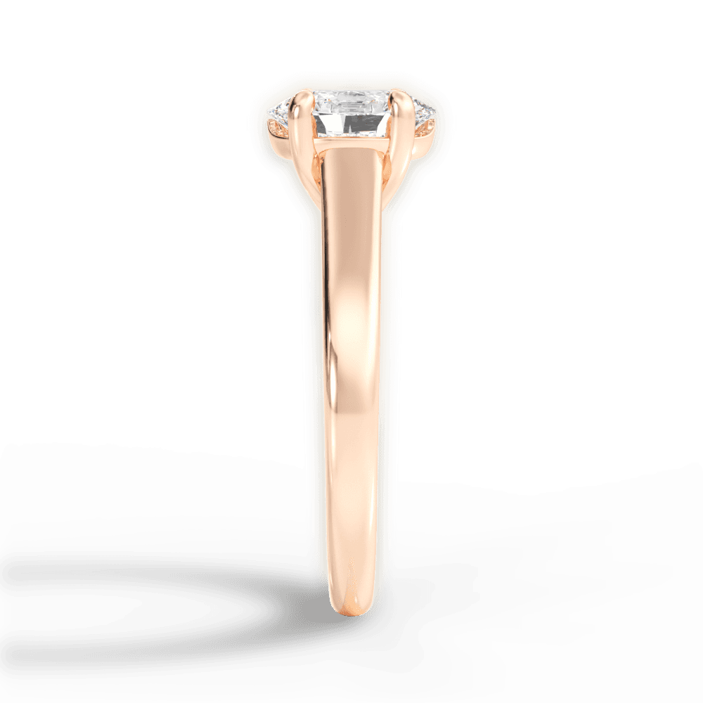 Ariana Oval Cut Lab Grown Diamond 18Kt Rose Gold Engagement Ring - View 4