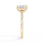 Janice Emerald Cut Lab Grown Diamond 18Kt Yellow Gold Engagement Ring - View 4