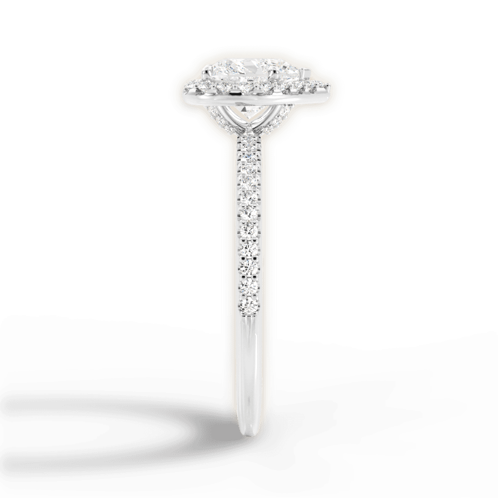 Joanne Heart Cut Lab Grown Diamond 14Kt White Gold Engagement Ring - View 4