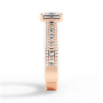 Lynn Emerald Cut Lab Grown Diamond 18Kt Rose Gold Engagement Ring - View 4