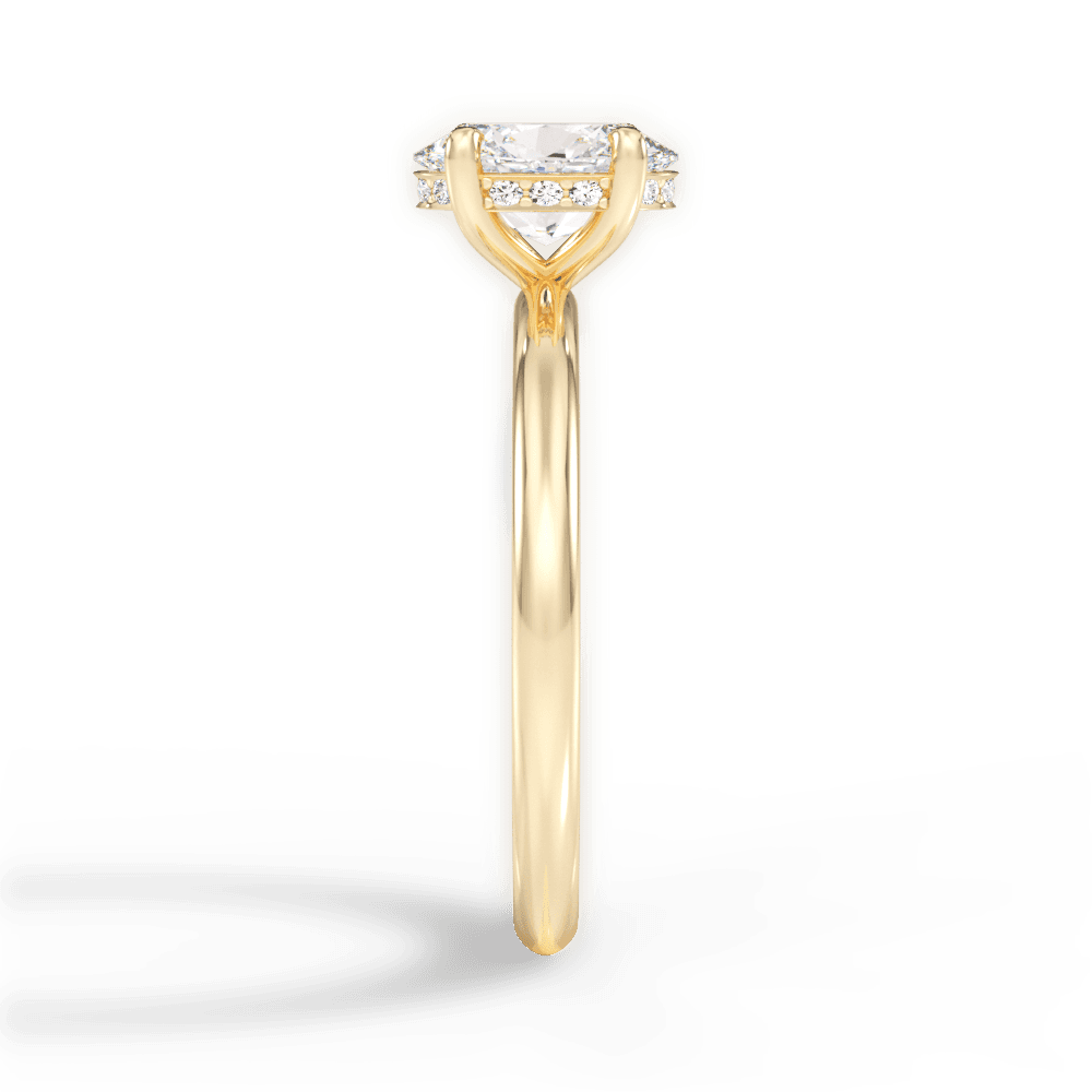 Brenda Oval Cut Lab Grown Diamond 18Kt Yellow Gold Engagement Ring - View 3