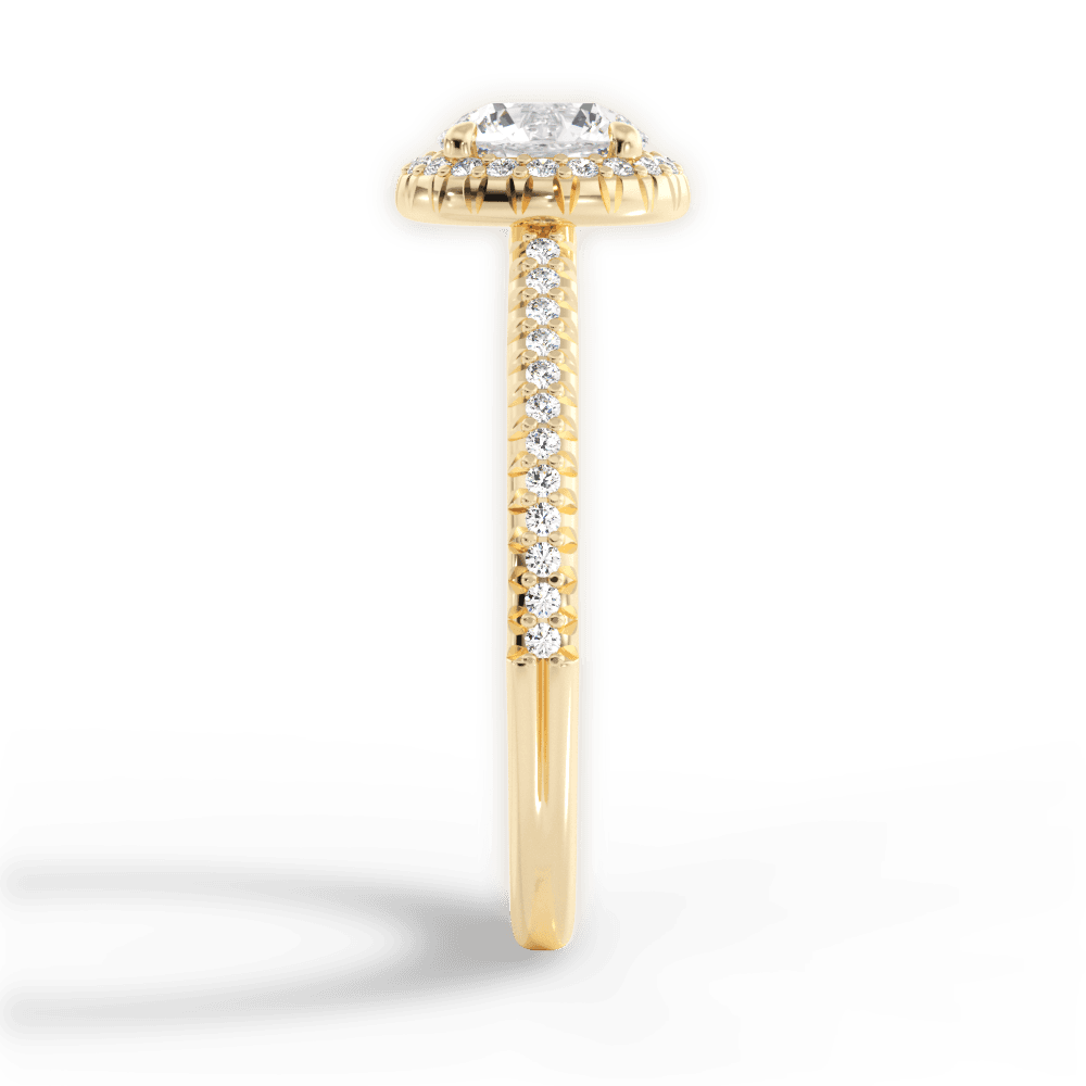 Jenny Round Cut Lab Grown Diamond 18Kt Yellow Gold Engagement Ring - View 2