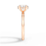 Brenda Oval Cut Lab Grown Diamond 18Kt Rose Gold Engagement Ring - View 4
