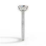 Janet Radiant Cut Lab Grown Diamond Platinum Engagement Ring - View 2