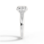 Carol Oval Cut Lab Grown Diamond Platinum Engagement Ring - View 4