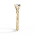 Cassie Round Cut Lab Grown Diamond 18Kt Yellow Gold Engagement Ring - View 3