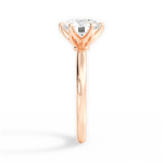 Angelica Round Cut Lab Grown Diamond 18Kt Rose Gold Engagement Ring - View 3