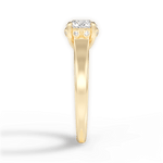 Carol Round Cut Lab Grown Diamond 18Kt Yellow Gold Engagement Ring - View 3
