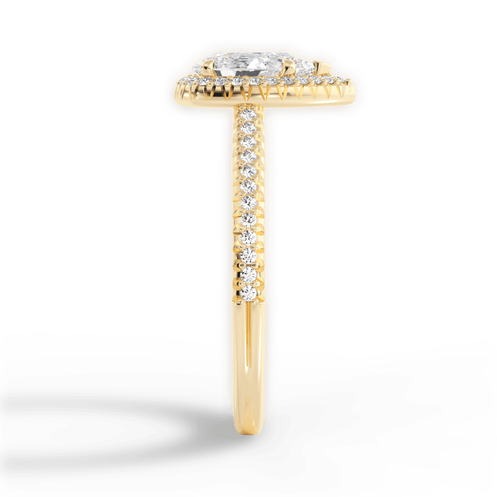 Jenny Pear Cut Lab Grown Diamond 18Kt Yellow Gold Engagement Ring - View 2