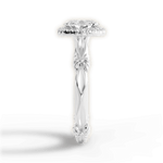 Erica Oval Cut Lab Grown Diamond Platinum Engagement Ring - View 4