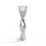 Aubrey Asscher Cut Lab Grown Diamond 14Kt White Gold Engagement Ring - View 2