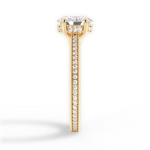 Janet Oval Cut Lab Grown Diamond 18Kt Yellow Gold Engagement Ring - View 3