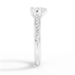 Elizabeth Heart Cut Lab Grown Diamond Platinum Engagement Ring - View 3