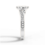 Elise Marquise Cut Lab Grown Diamond 14Kt White Gold Engagement Ring - View 4