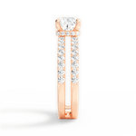Christie Cushion Cut Lab Grown Diamond 18Kt Rose Gold Engagement Ring - View 4