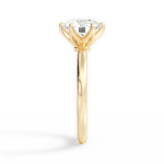 Angelica Round Cut Lab Grown Diamond 18Kt Yellow Gold Engagement Ring - View 2
