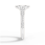 Frances Marquise Cut Lab Grown Diamond 18Kt White Gold Engagement Ring - View 4