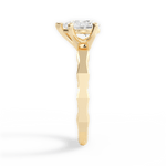 Aaliyah Pear Cut Lab Grown Diamond 18Kt Yellow Gold Engagement Ring - View 2