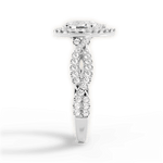 Latoya Pear Cut Lab Grown Diamond Platinum Engagement Ring - View 4