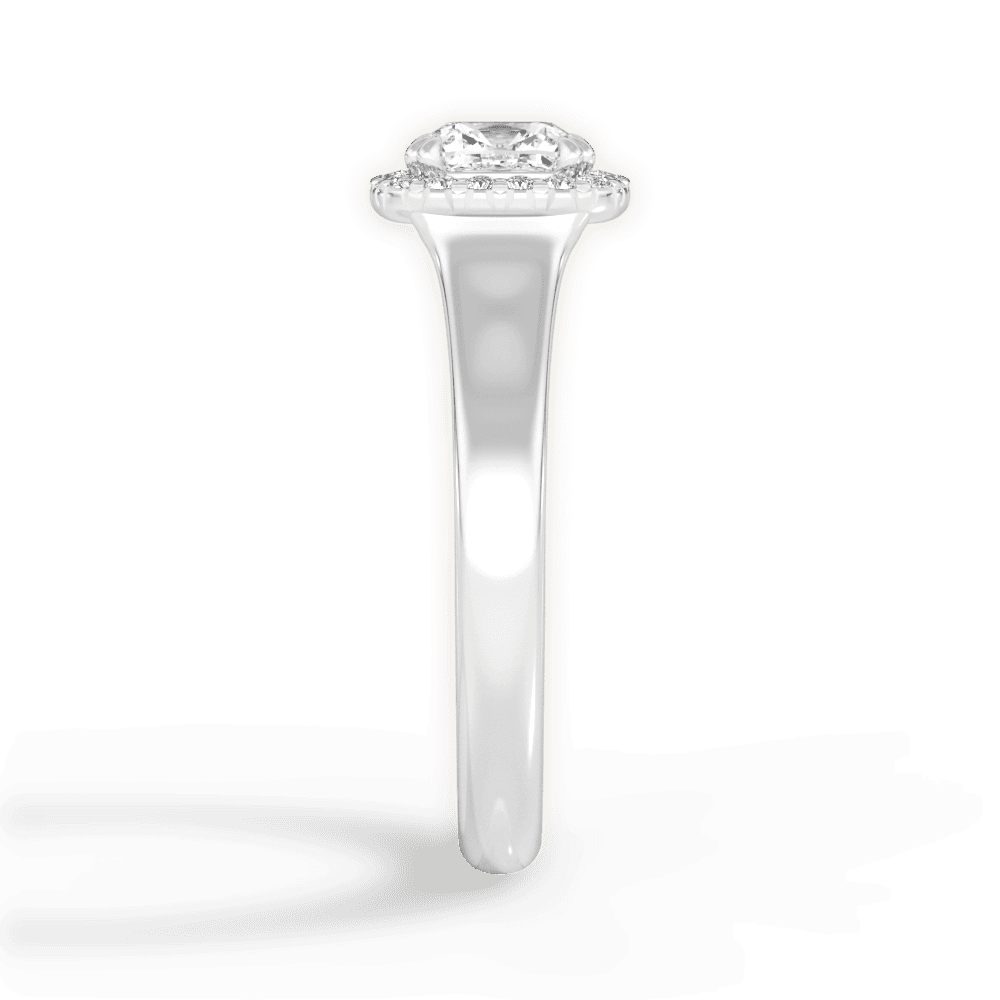 Jasmin Cushion Cut Lab Grown Diamond 14Kt White Gold Engagement Ring - View 2