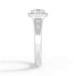 Jasmin Cushion Cut Lab Grown Diamond Platinum Engagement Ring - View 2