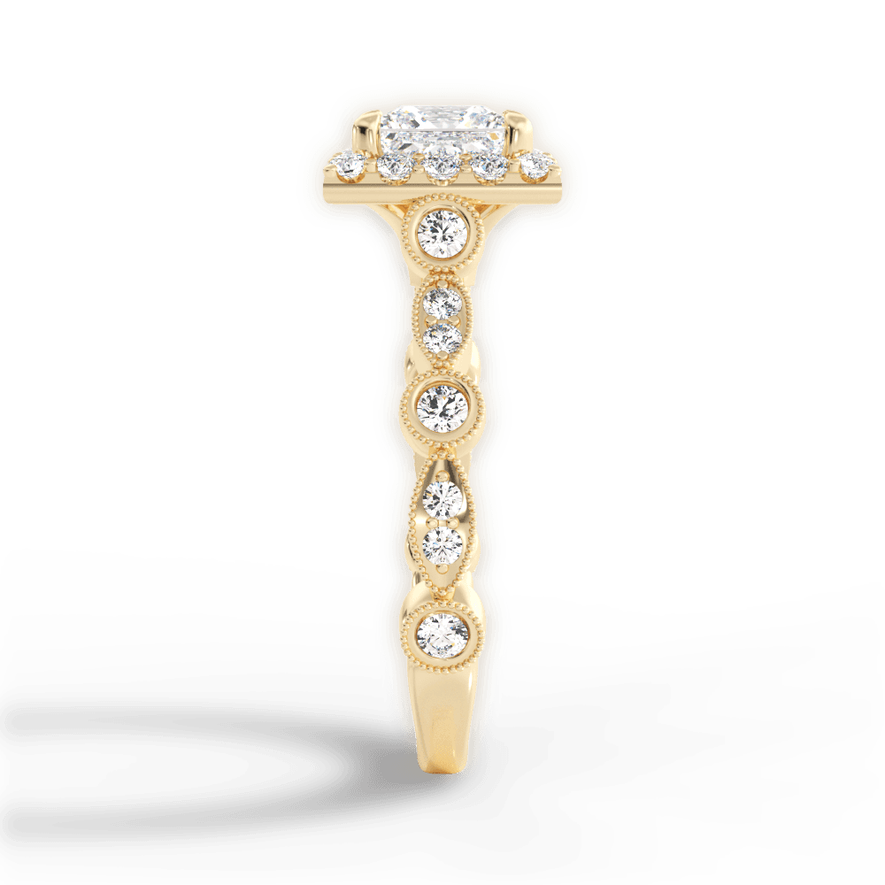 Irene Princess Cut Lab Grown Diamond 18Kt Yellow Gold Engagement Ring - View 2