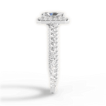 Kim Radiant Cut Lab Grown Diamond Platinum Engagement Ring - View 2