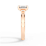 Beth Emerald Cut Lab Grown Diamond 18Kt Rose Gold Engagement Ring - View 4