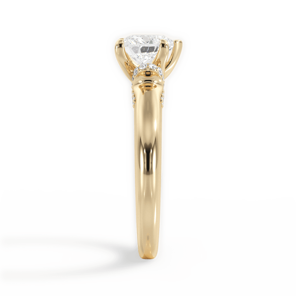 Florence Heart Cut Lab Grown Diamond 18Kt Yellow Gold Engagement Ring - View 2