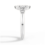 Emily Marquise Cut Lab Grown Diamond 18Kt White Gold Engagement Ring - View 2