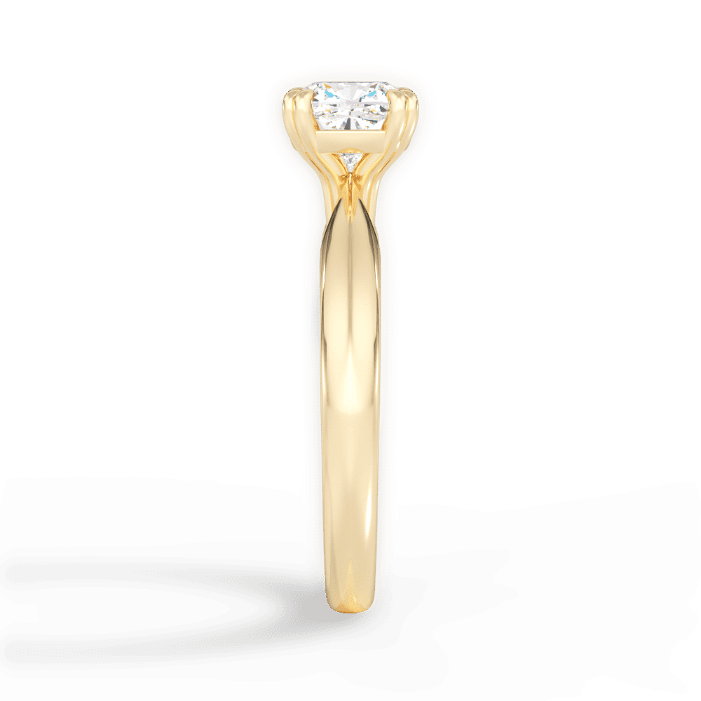 Claudia Cushion Cut Lab Grown Diamond 18Kt Yellow Gold Engagement Ring - View 4