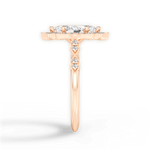 Julie Marquise Cut Lab Grown Diamond 18Kt Rose Gold Engagement Ring - View 2