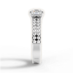 Kayla Asscher Cut Lab Grown Diamond 14Kt White Gold Engagement Ring - View 4