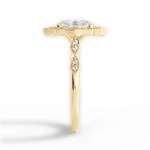 Julie Oval Cut Lab Grown Diamond 18Kt Yellow Gold Engagement Ring - View 3