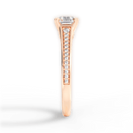 Delia Asscher Cut Lab Grown Diamond 18Kt Rose Gold Engagement Ring - View 4
